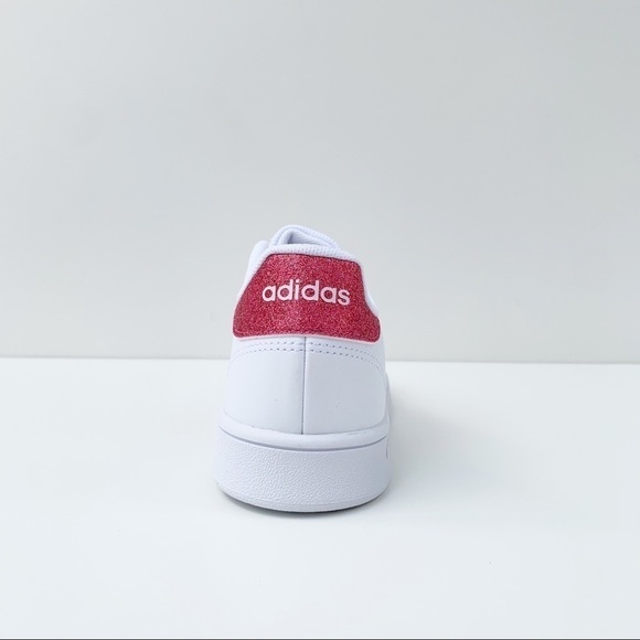adidas GRAND COURT SHOES White/Glitter Pink - Picture 8 of 15